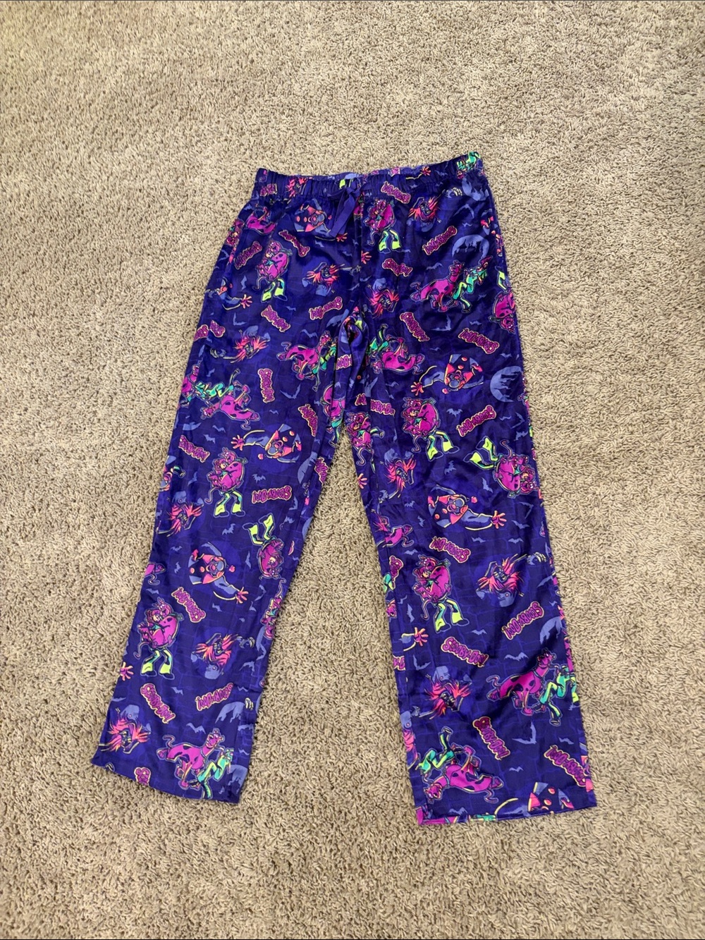 Purple Neon Print Lounge Pajama Pants